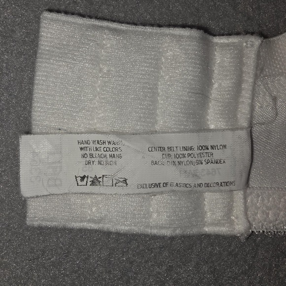 Bali Satin Underwire Bra 38D White Unlined Style 3364 Adjustable Straps - Picture 4 of 4